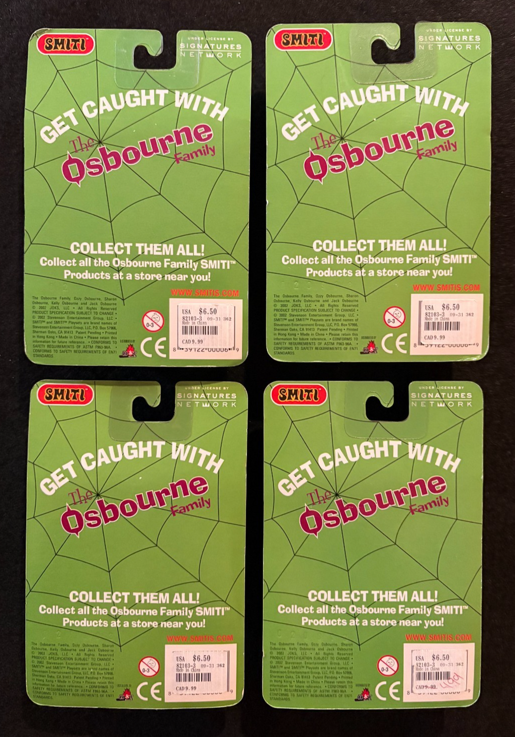 Lot of 4 Osbourne Action Figures - 2002 - Smiti