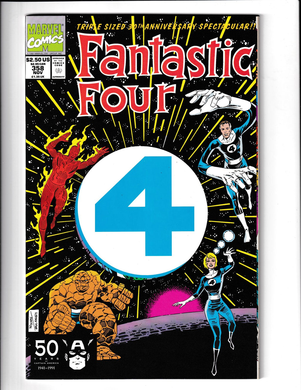 Fantastic Four #358 (1991) Triple Sized Die-Cut Marvel Comics