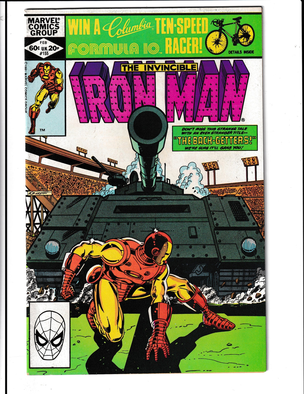 Iron Man #155 (1982) Tank Cover Marvel Comics