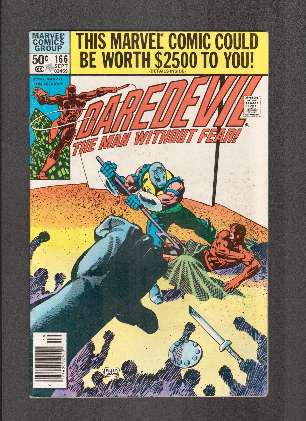Daredevil #166 (1980) Frank Miller Cover Art Marvel Comics