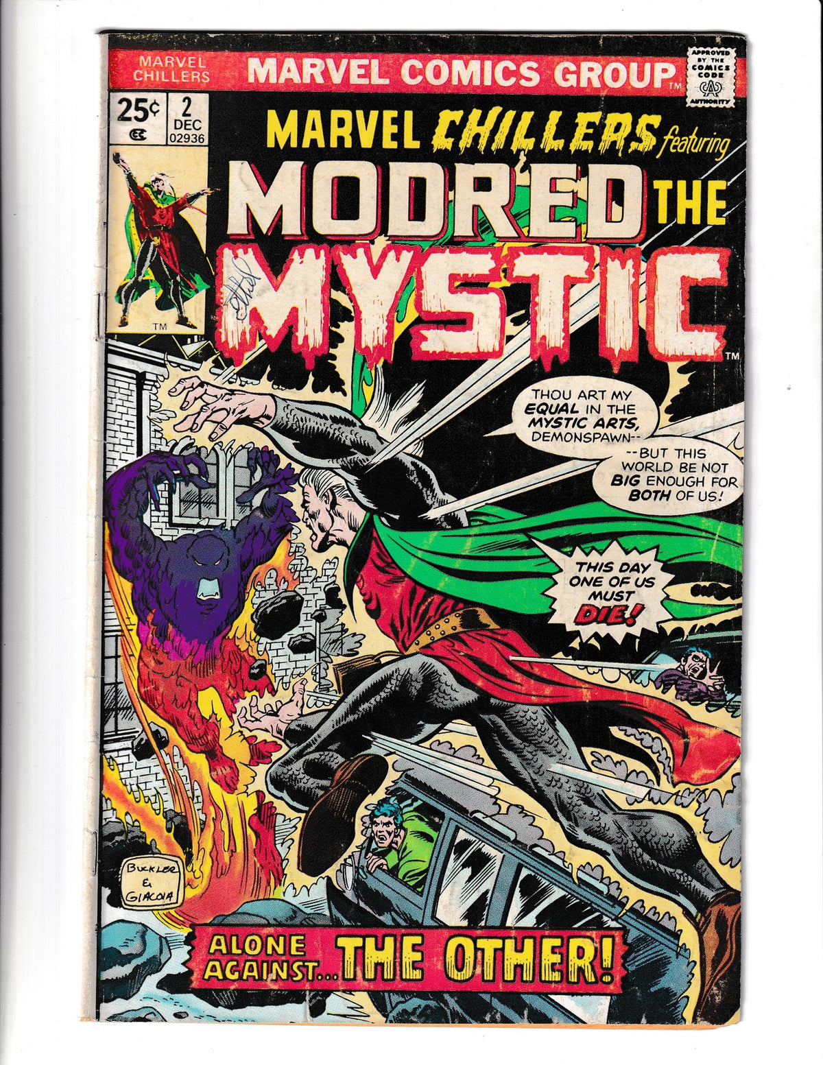 Marvel Chillers #2 (1975) Featuring Modred the Mystic Marvel Comics