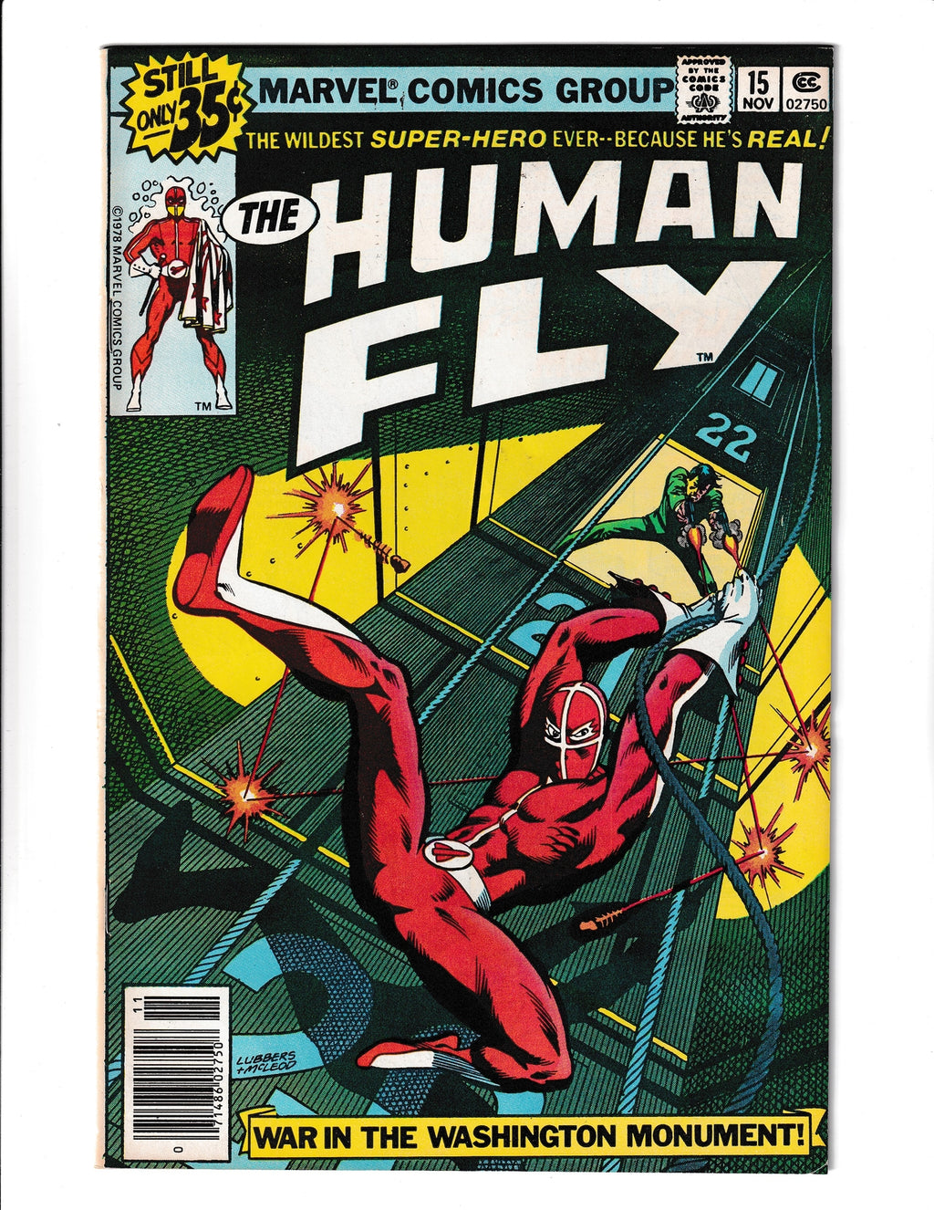 Human Fly #15 (1978) War in Washington Monument Marvel Comics