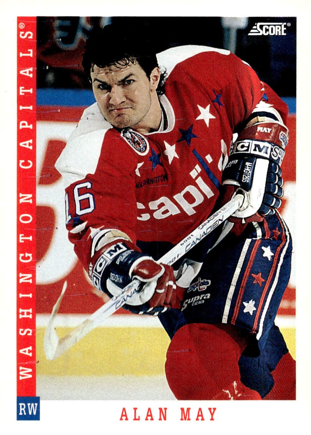 1993-94 Score Canadian #430 Alan May Hockey Washington Capitals