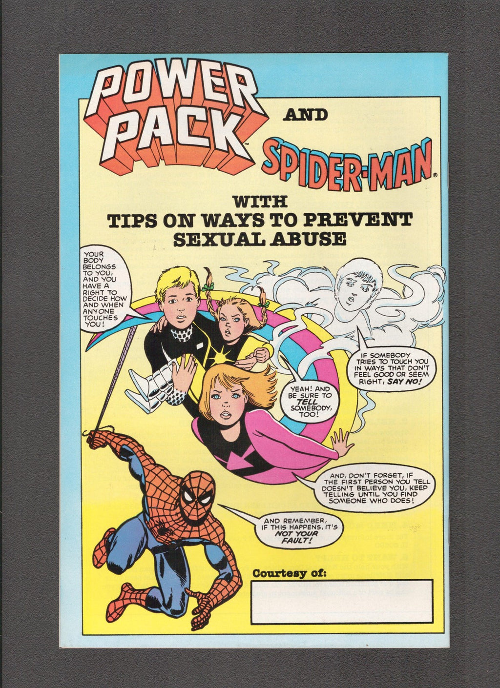 Spider-Man and Power Pack #1 (1984) NEA Logo Marvel Comics