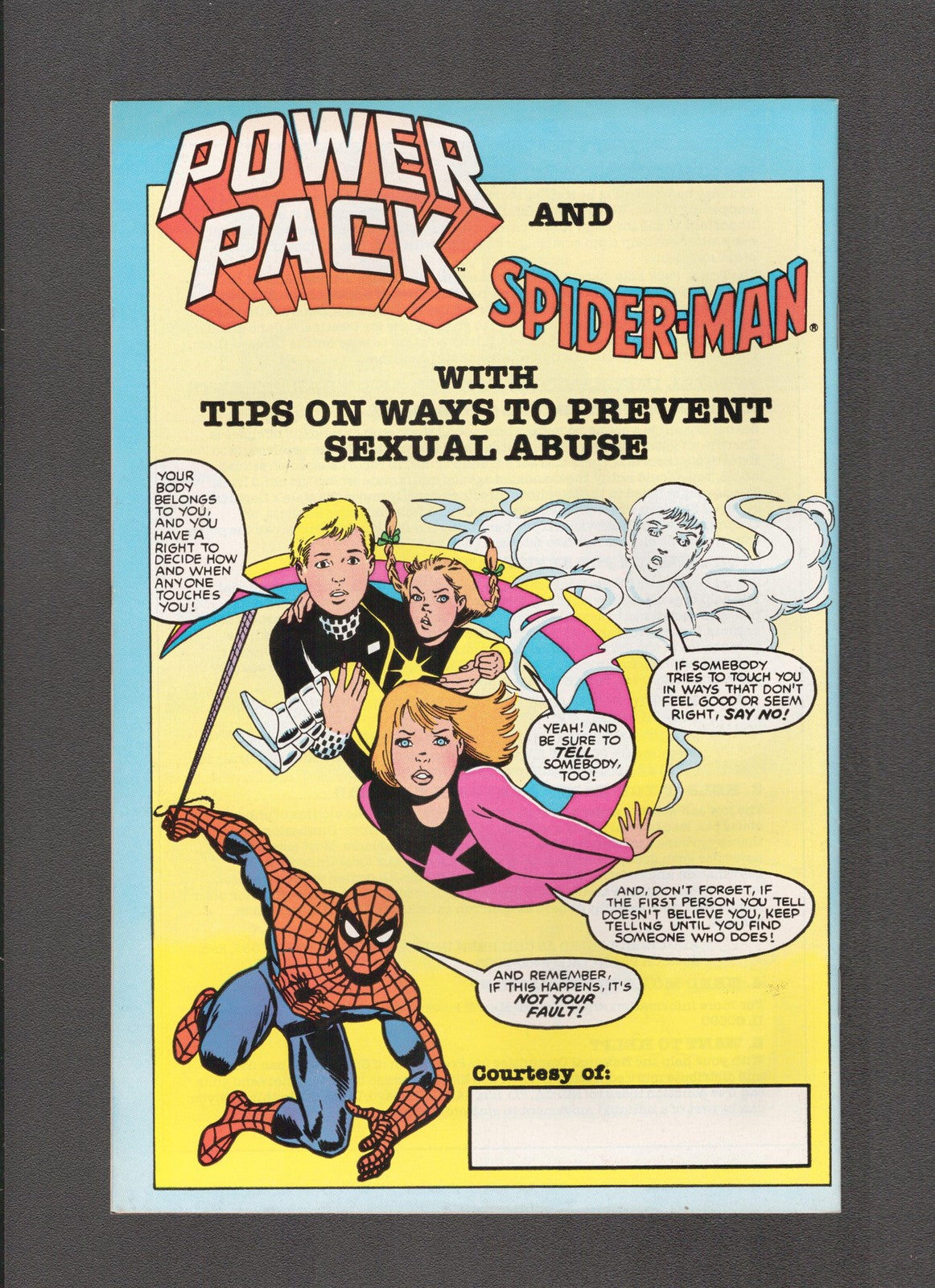 Spider-Man and Power Pack #1 (1984) NEA Logo Marvel Comics