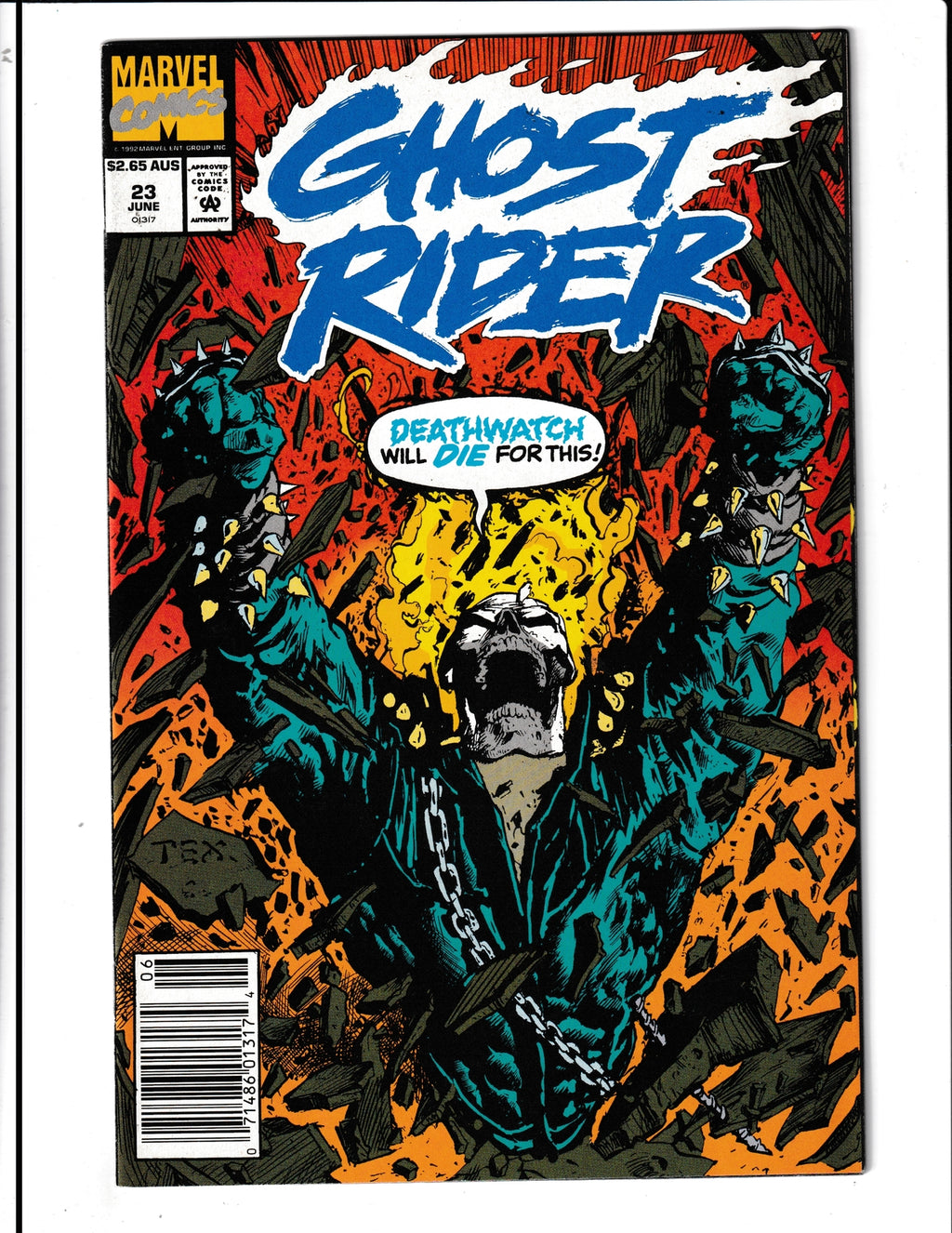 Ghost Rider #23 (1992) Higher Grade Marvel Comics SKU:809