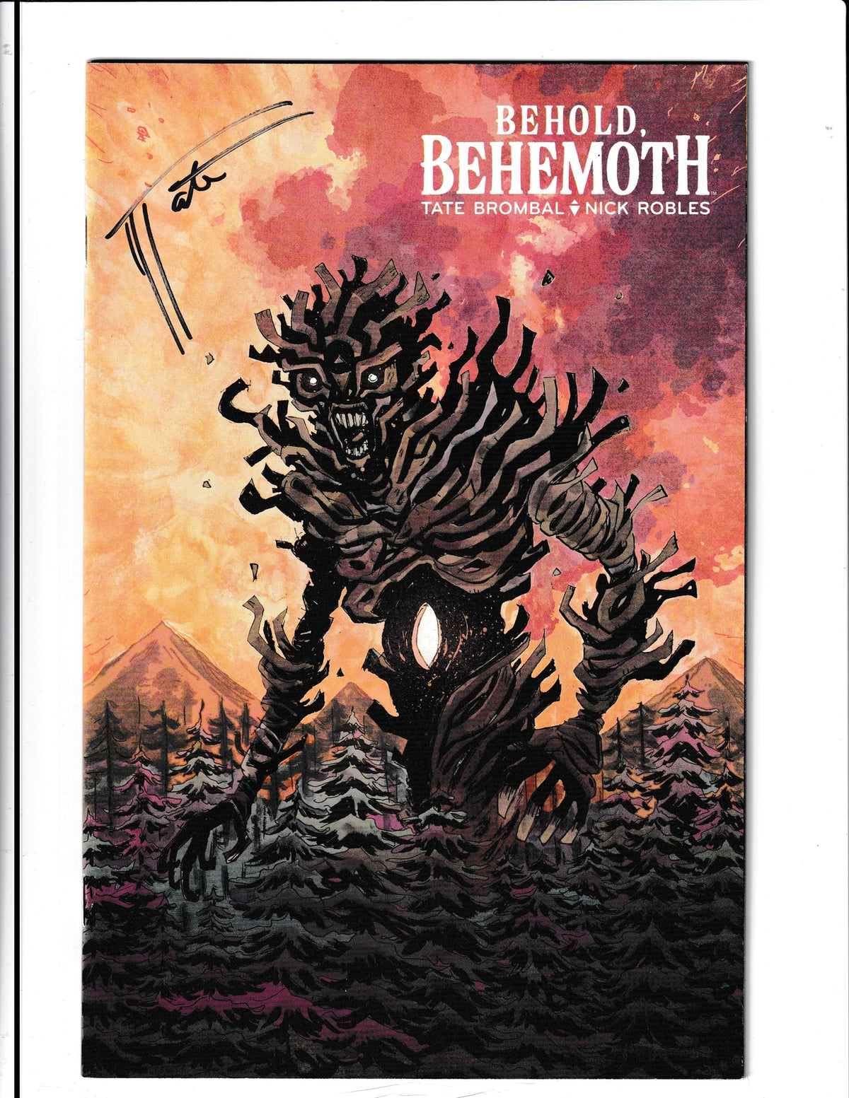 Behold Behemoth #1b (2022) SIGNED Tate Brombal - Jeff Lemire Cover Boom Comics