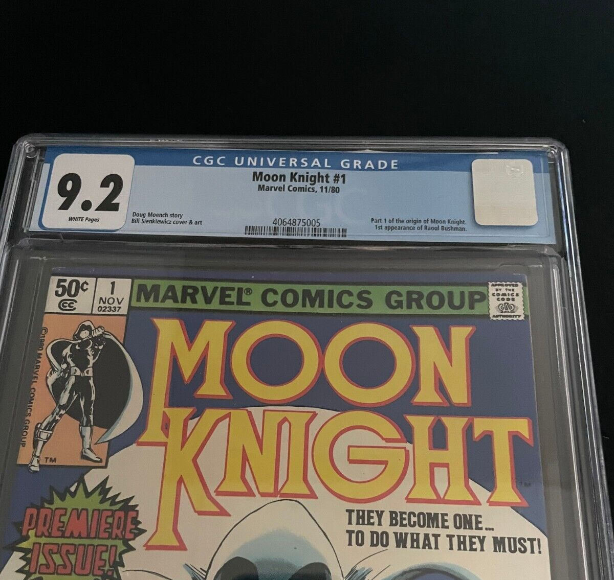 Moon Knight #1 CGC 9.2 1st App. Raoul Bushman + Origin Moon Knight 1980 Marvel