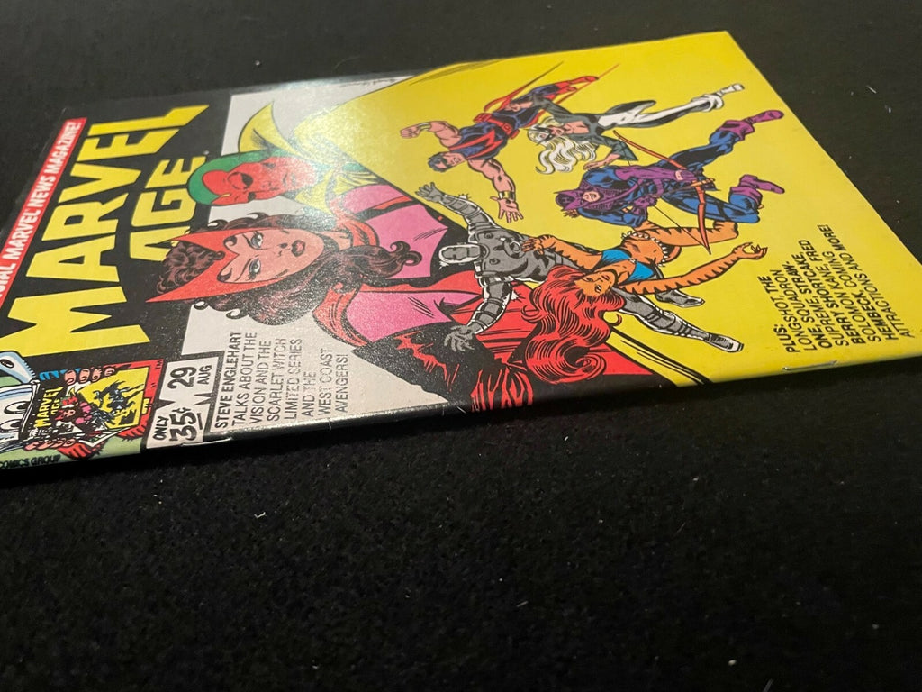 Marvel Age #29 First APP Longshot - Aug 1985 - Vision & Scarlet Witch Cover