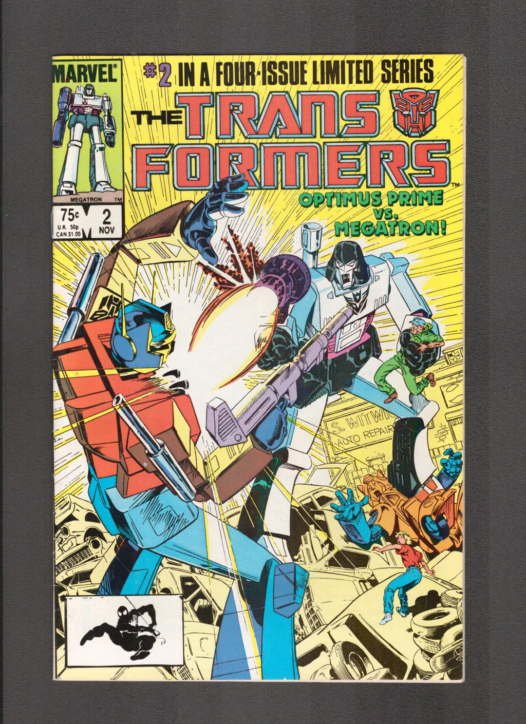 Transformers #2 (1984) Optimus Prime, Megatron Marvel Comics