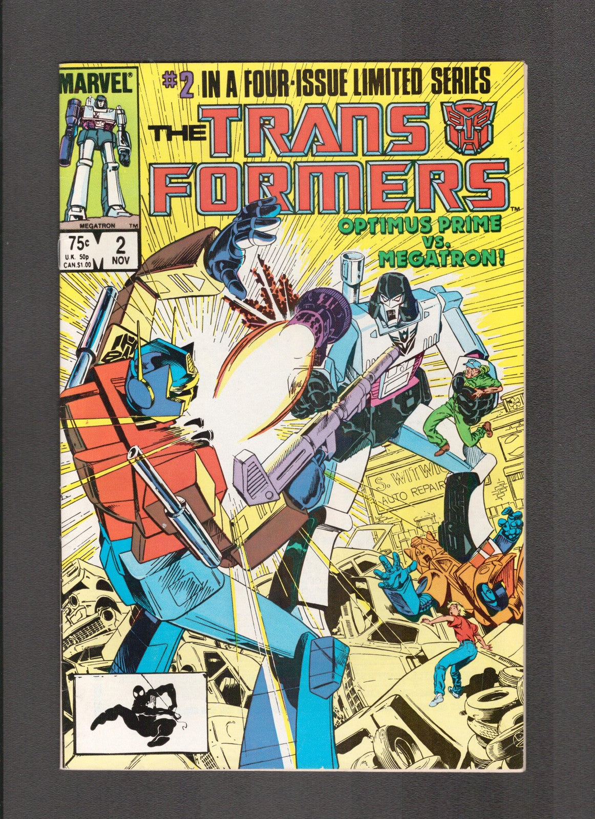 Transformers #2 (1984) Optimus Prime, Megatron Marvel Comics