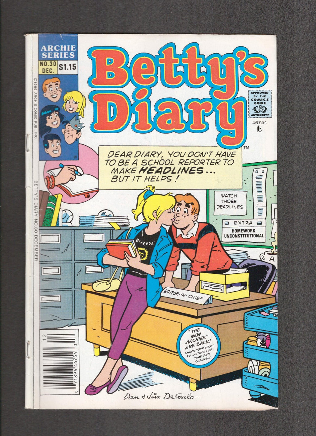 Betty's Diary #30 (1989) Canadian Newsstand Archie Comics