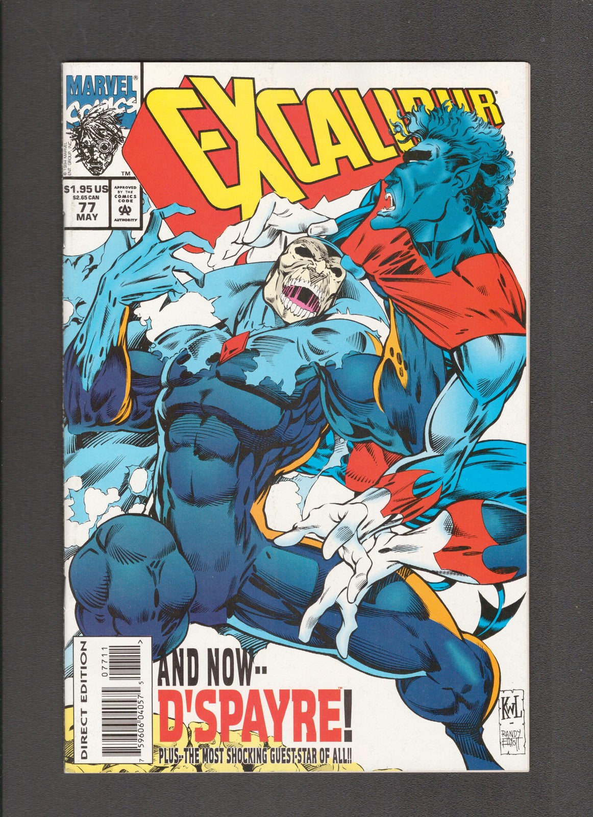 Excalibur #77 (1994) Spider-Man cards attached Marvel Comics