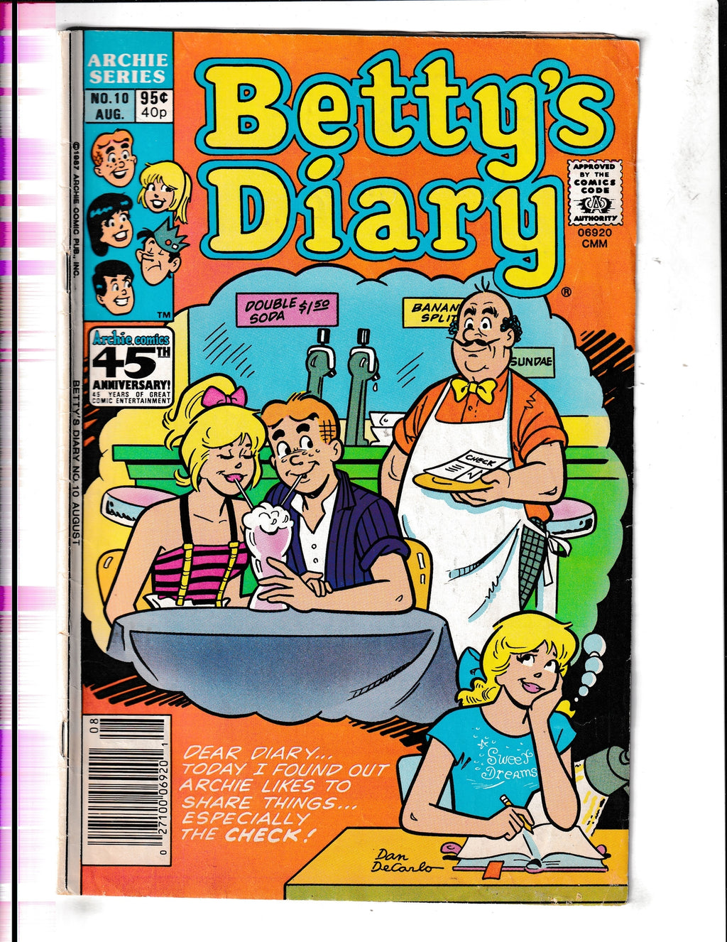 Betty's Diary #10 (1987) Archie Comics