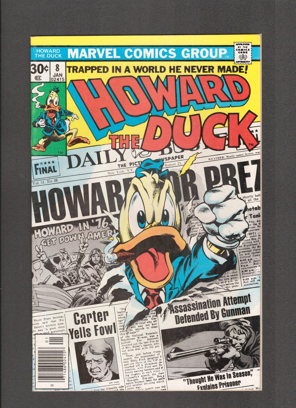 Howard the Duck #8 (1977) Archie Goodwin - Higher Grade Marvel Comics