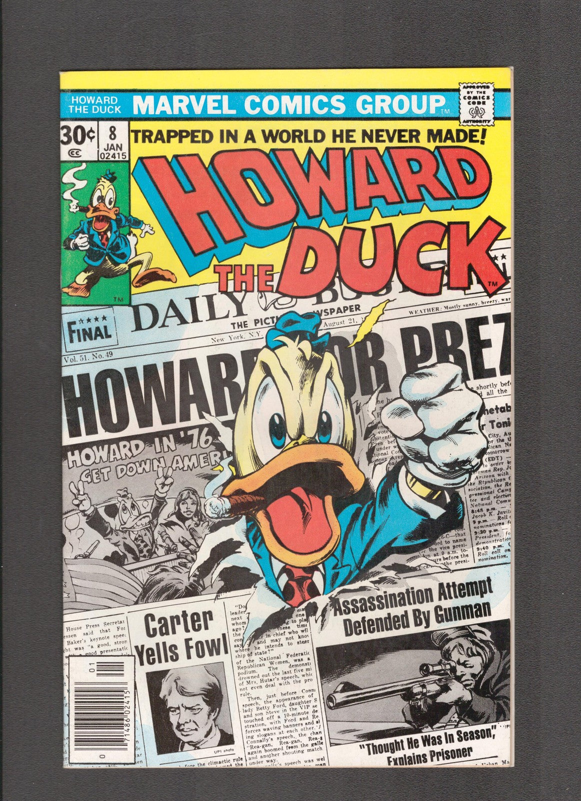 Howard the Duck #8 (1977) Archie Goodwin - Higher Grade Marvel Comics