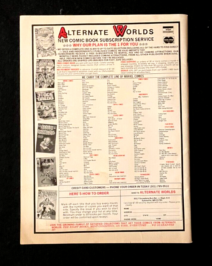 Comics Collector Summer 1984 - Thor Cover
