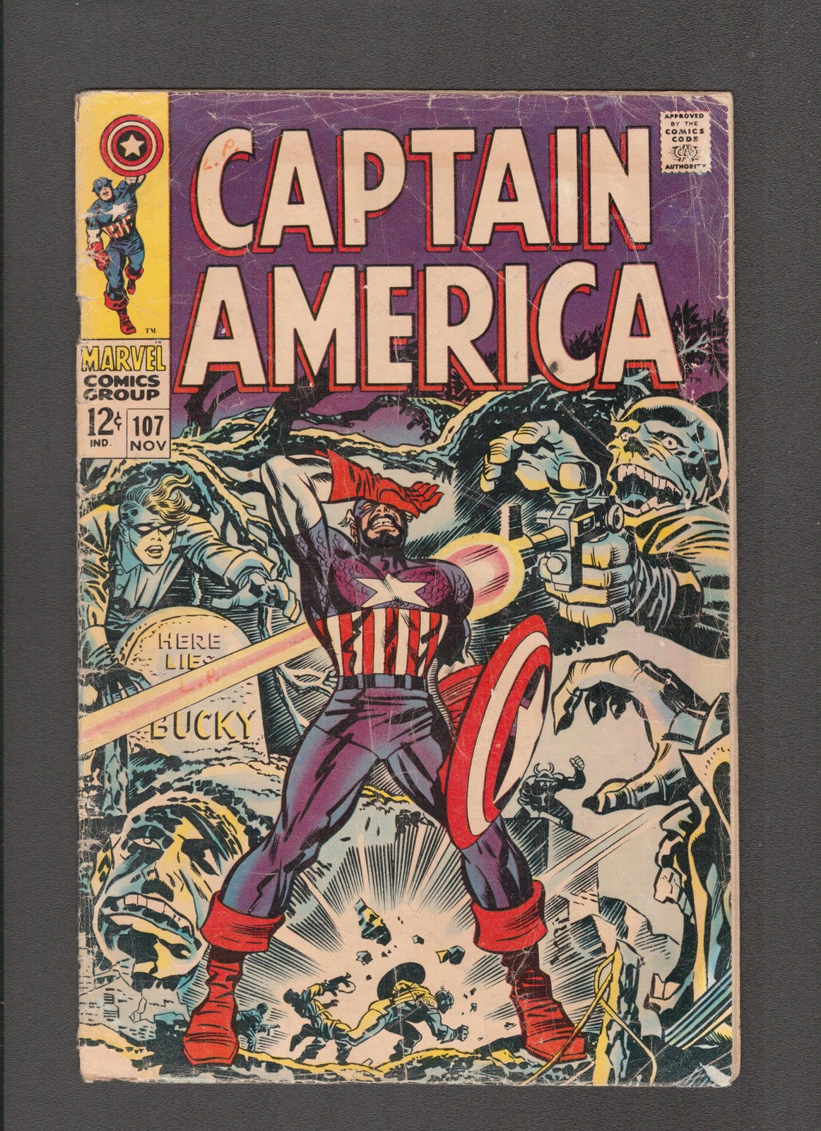 Captain America #107 (1968) Jack Kirby, Stan Lee, Art Simek Marvel Comics