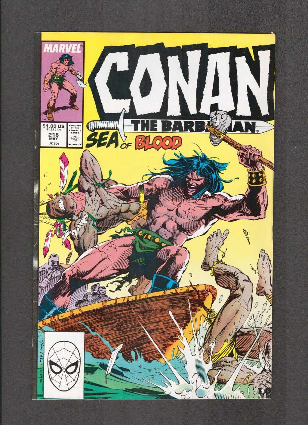 Conan the Barbarian #218 (1989) Jim Lee, Val Semeiks Marvel Comics