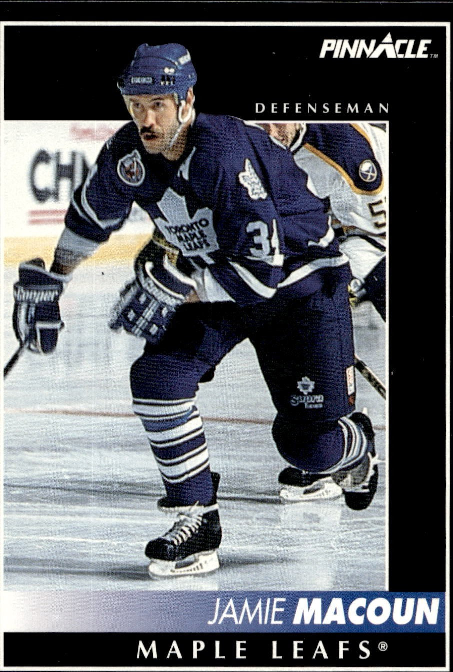 1992-93 Pinnacle #294 Jamie Macoun Hockey Toronto Maple Leafs