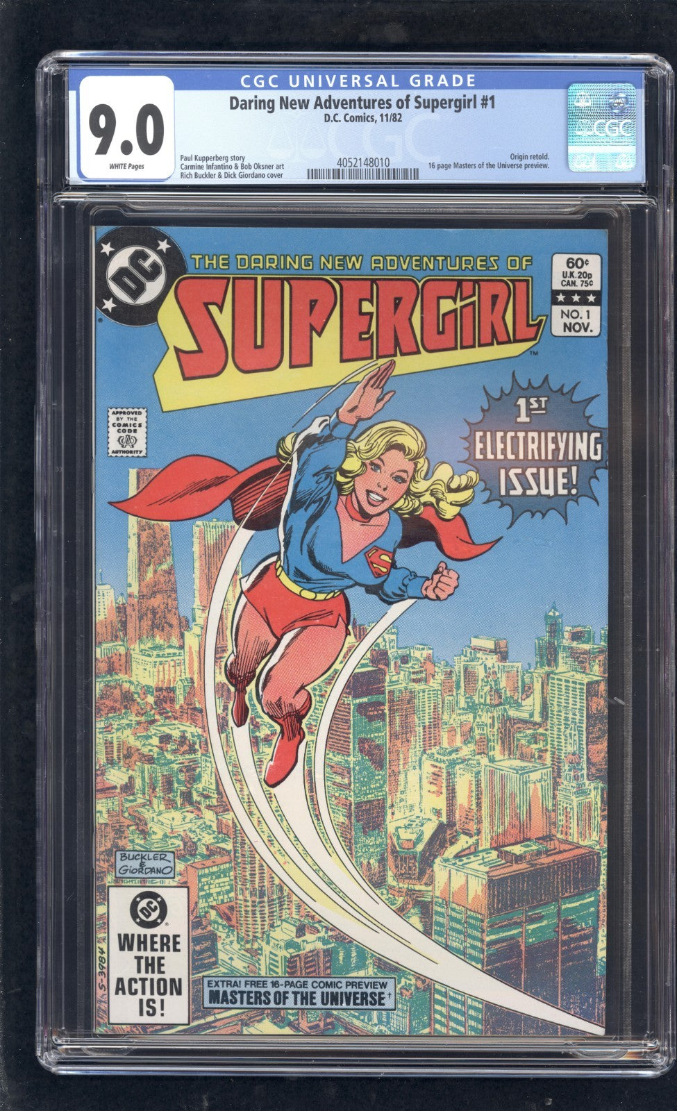 Daring New Adventures of Supergirl #1 CGC 9.0 (1982) Origin Graded DC Comics
