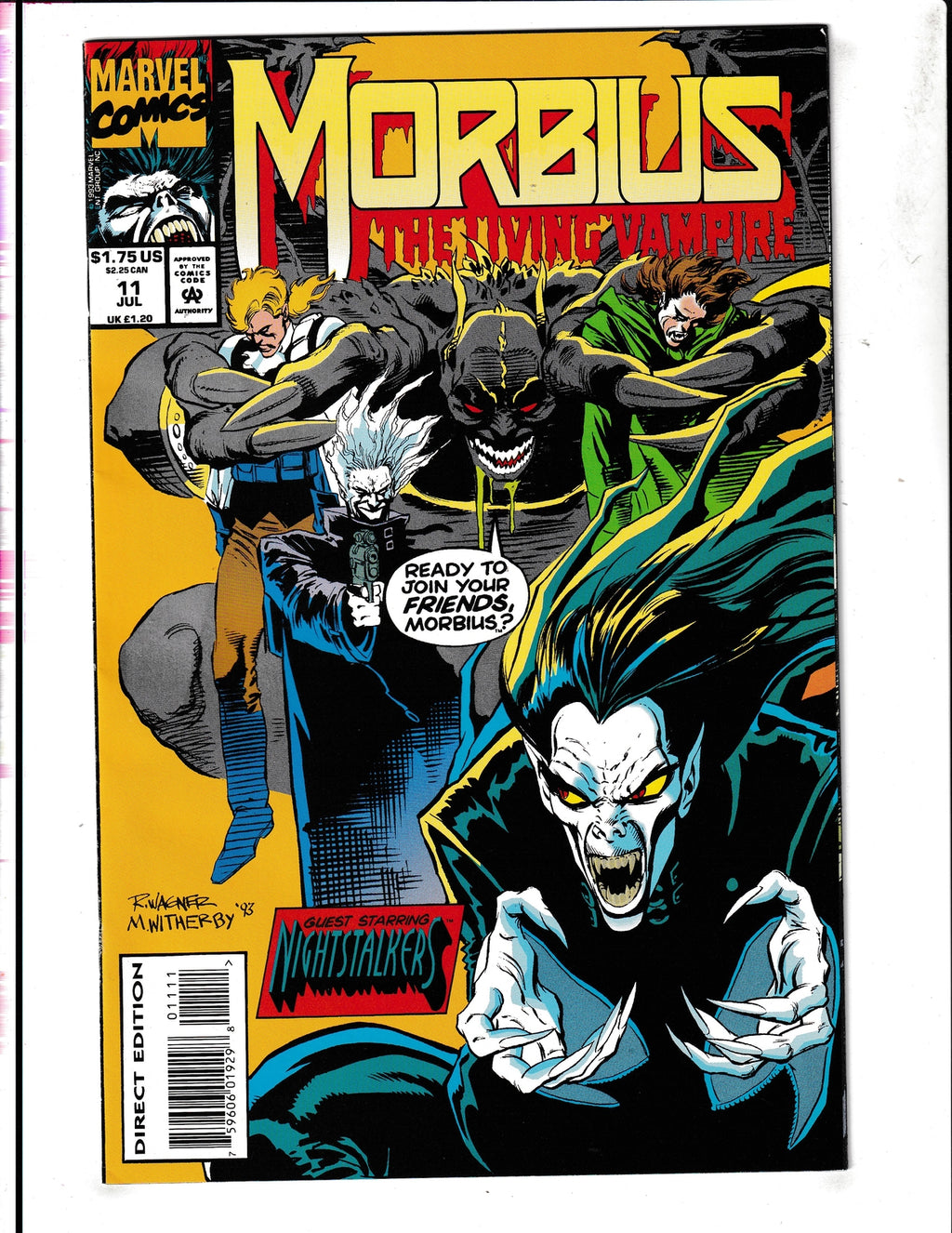 Morbius the Living Vampire #11 (1993) Guest Starring NIghtStalkers Marvel Comics