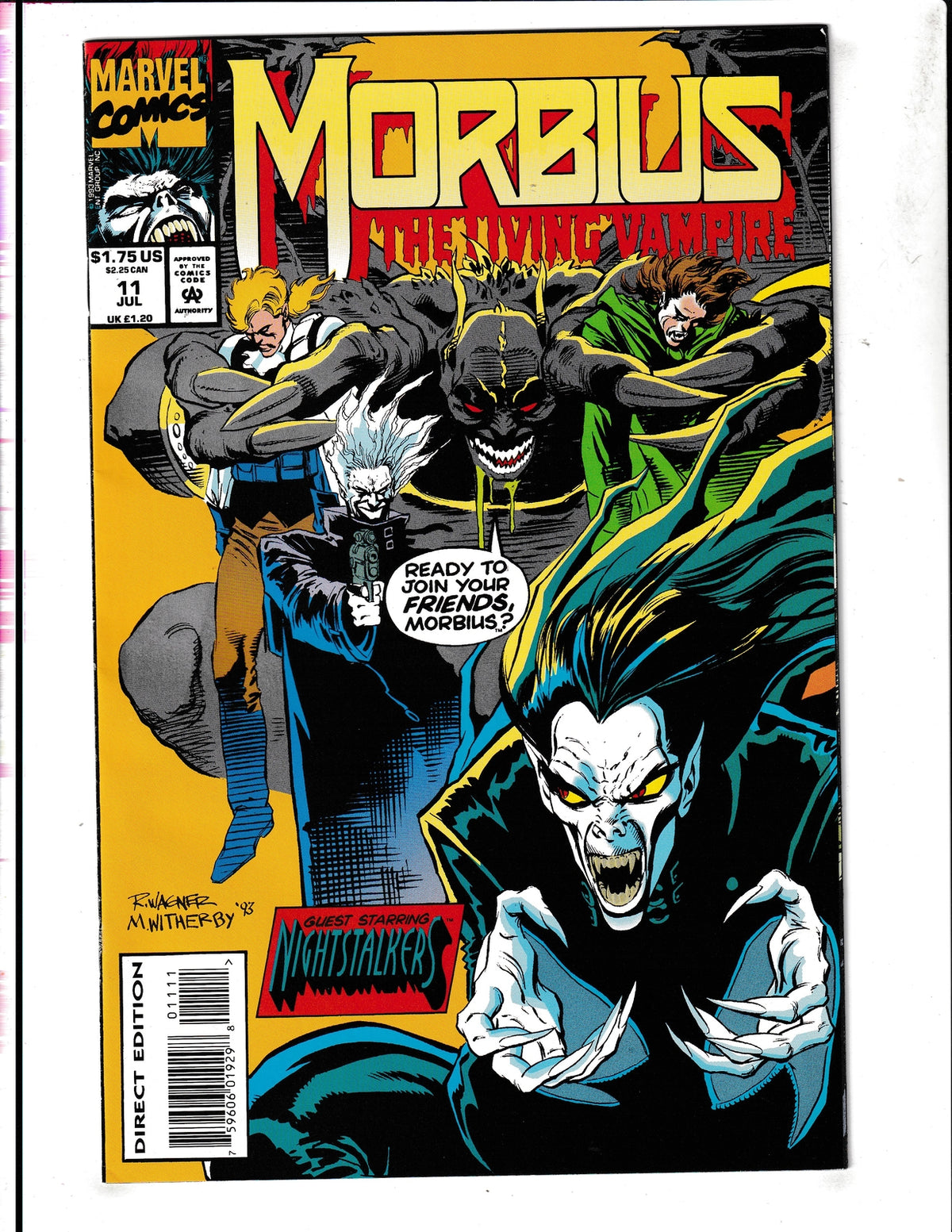 Morbius the Living Vampire #11 (1993) Guest Starring NIghtStalkers Marvel Comics
