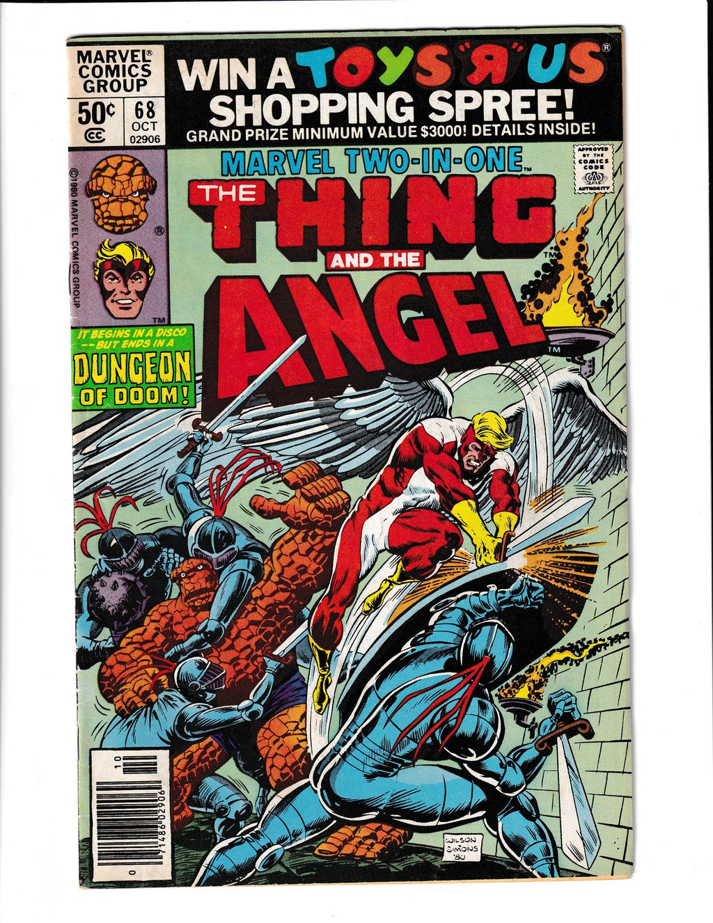 Marvel Two-In-One #68 (1980) Thing and Angel Marvel Comics