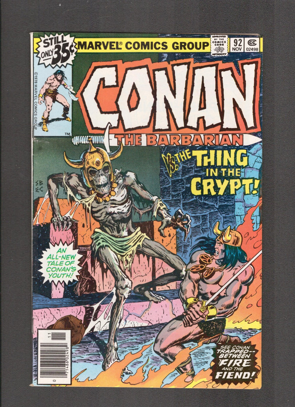Conan the Barbarian #92 (1978) Sal Buscema  Marvel Comics