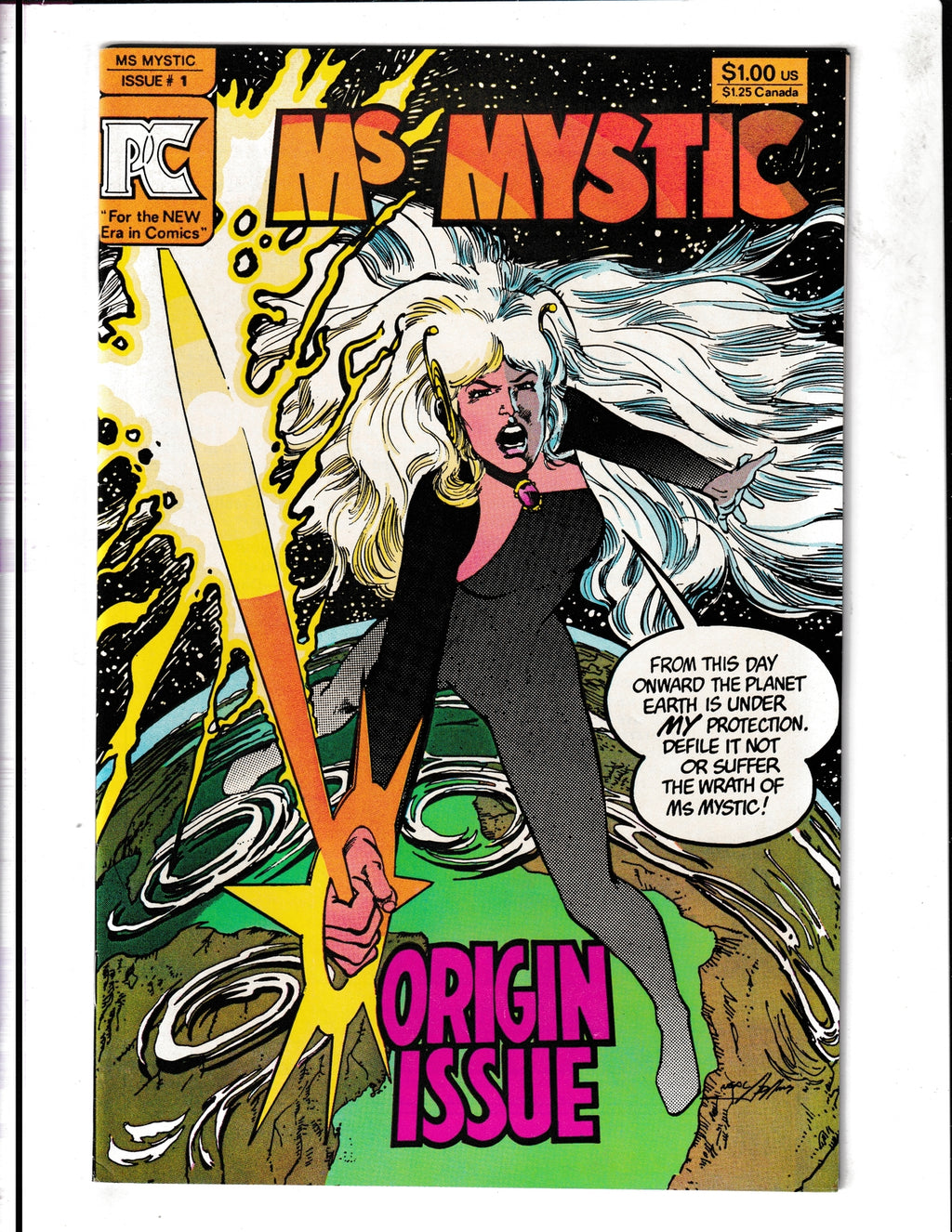 Ms. Mystic #1 (1982) Origin Issue Pacific Comics