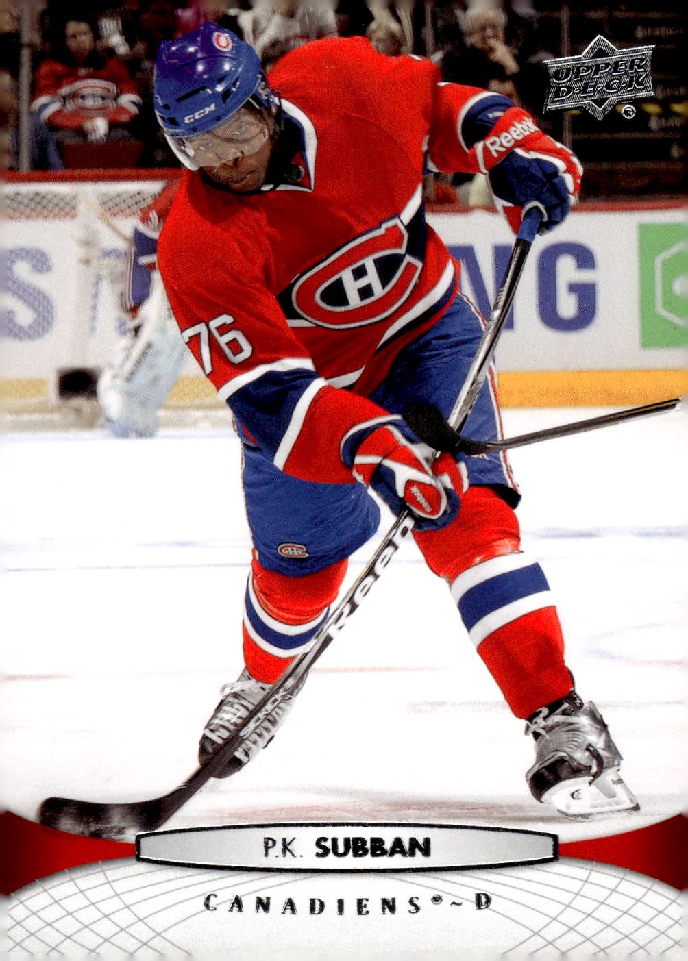 2011-12 Upper Deck #102 P.K. Subban Hockey Montreal Canadiens