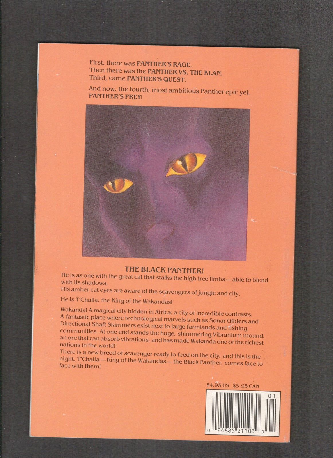 Black Panther: Panther's Prey #1 (1990) TPB Marvel Comics