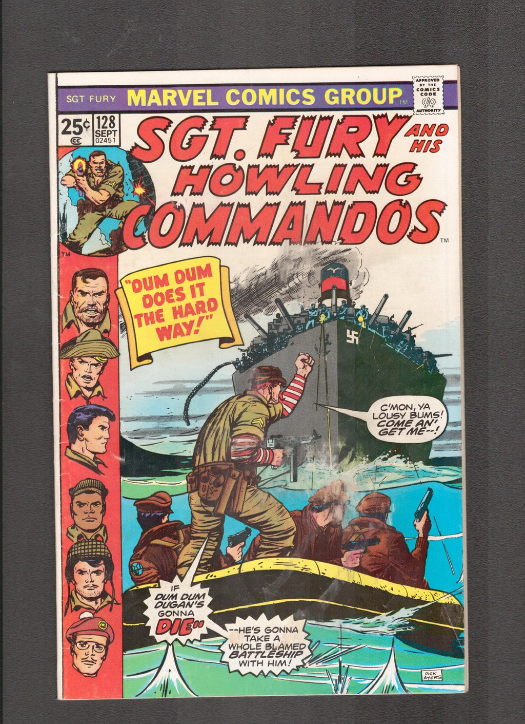 SGT. Fury #128 (1972) and His Howling Commandos Marvel Comics