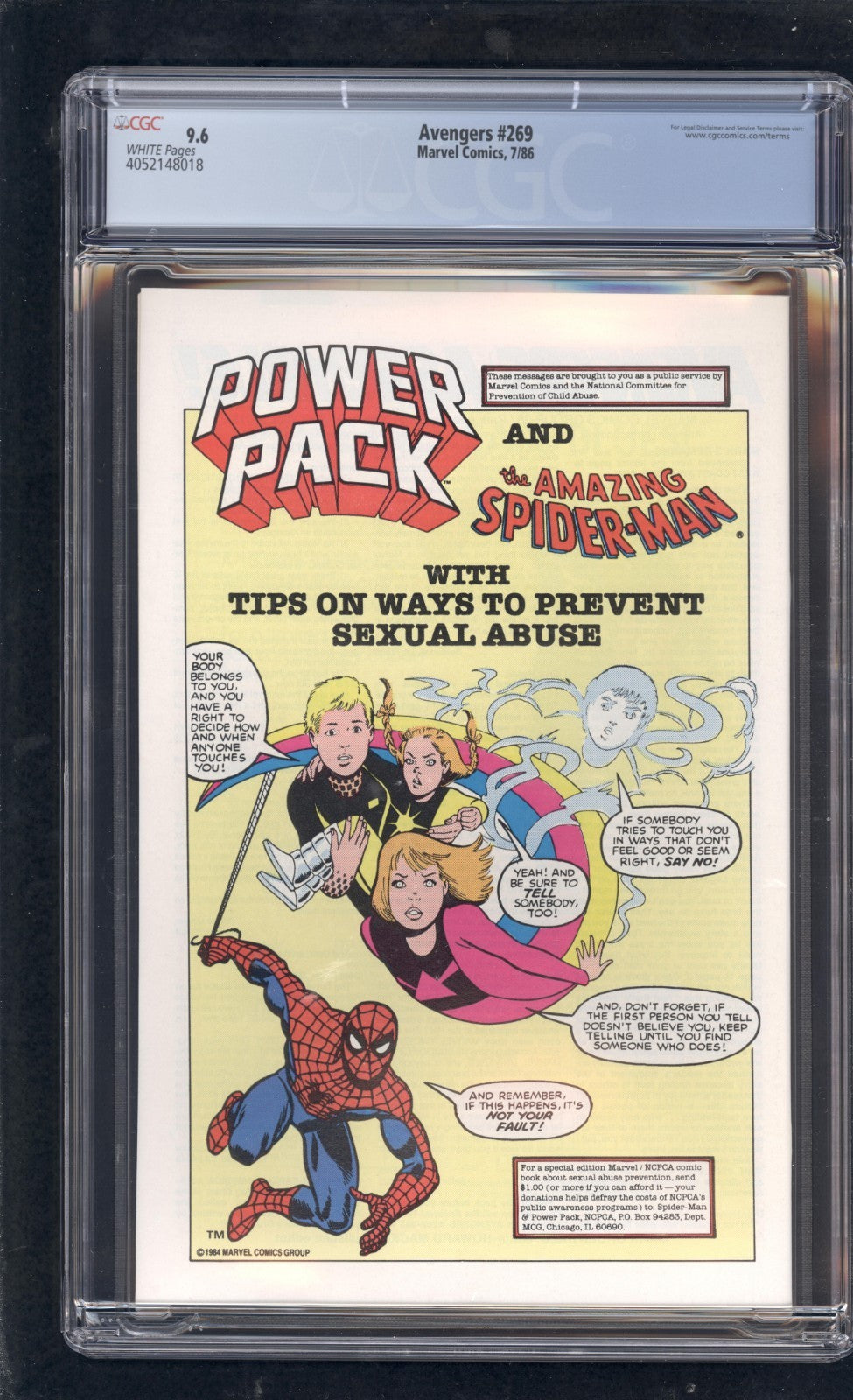 Avengers #269 CGC 9.6 (1986) Roger Stern Graded Marvel Comics