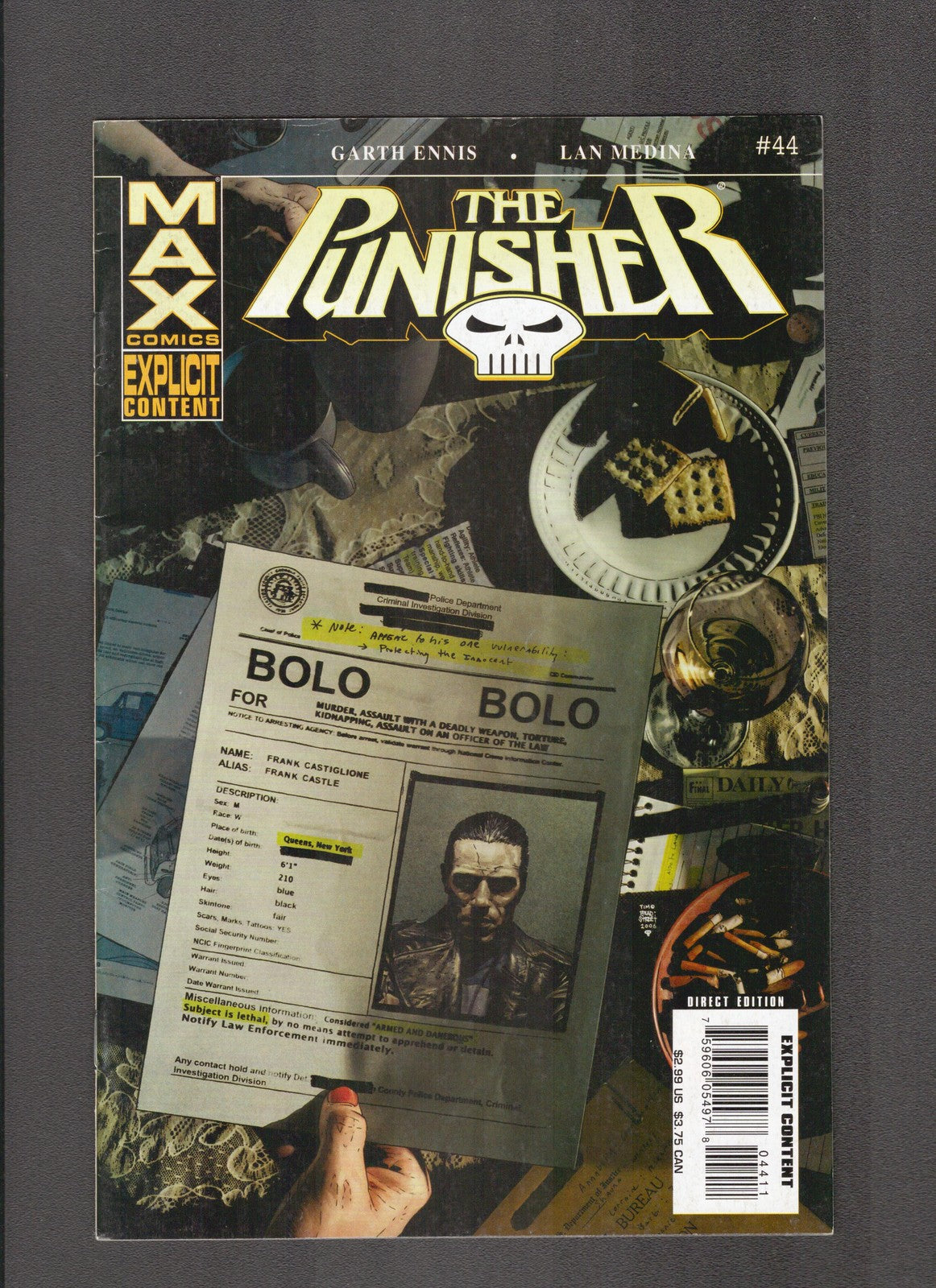 Punisher #44 (2007) Tim Bradstreet Cover  Max Comics