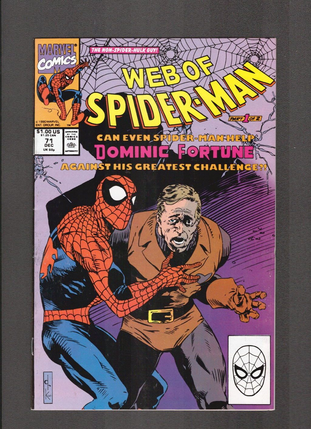 Web of Spider-Man #71 (1990) Bob Sharen Marvel Comics