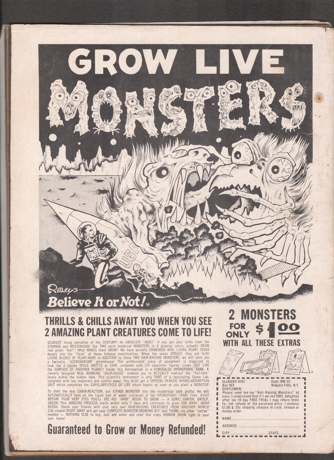 Monster World #3 (1972) PLEASE READ DESCRIPTION Warren Comics