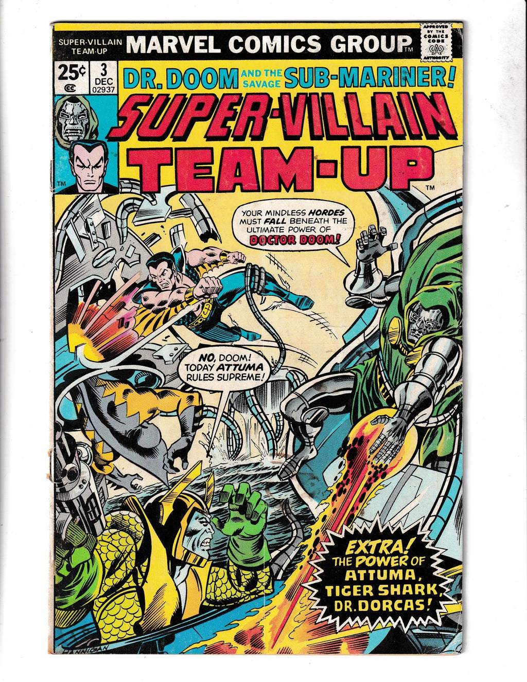 Super-Villain Team-Up #3 (1975) Dr. Doom and Sub-Mariner Marvel Comics
