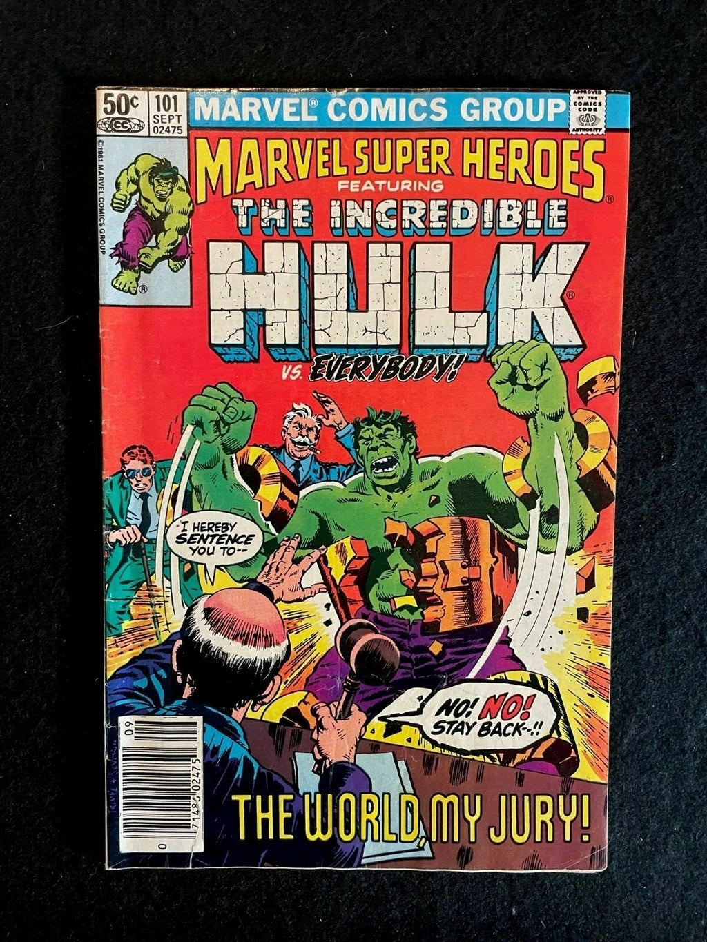 Marvel Super-Heroes Hulk #101 NEWSTAND Marvel Comics Bronze Age 1981