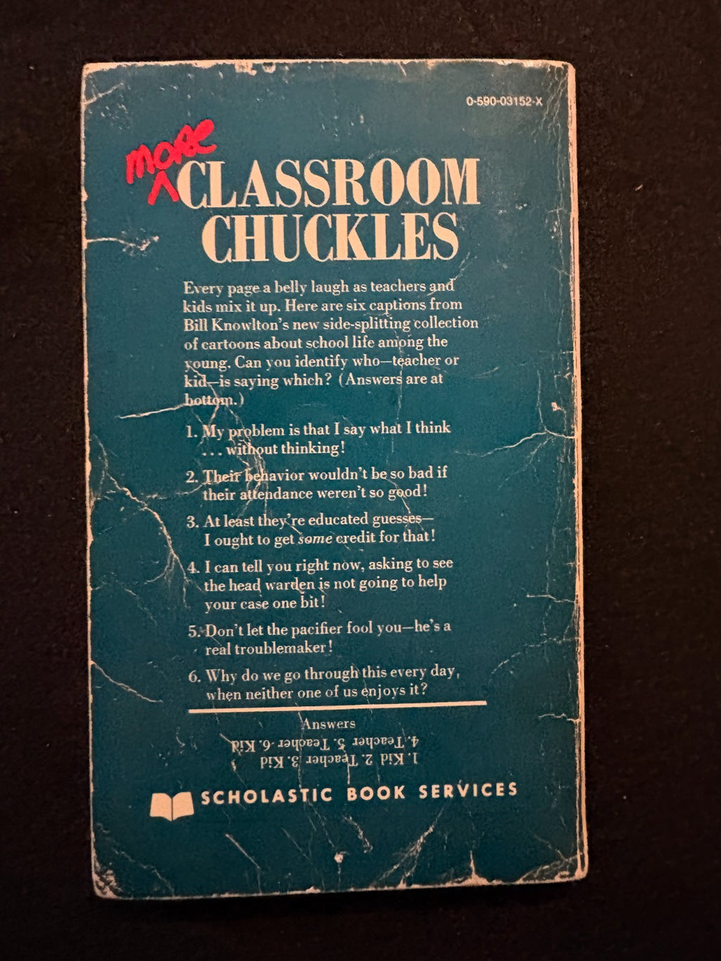 More Classroom Chuckles 1973 - Scholastic