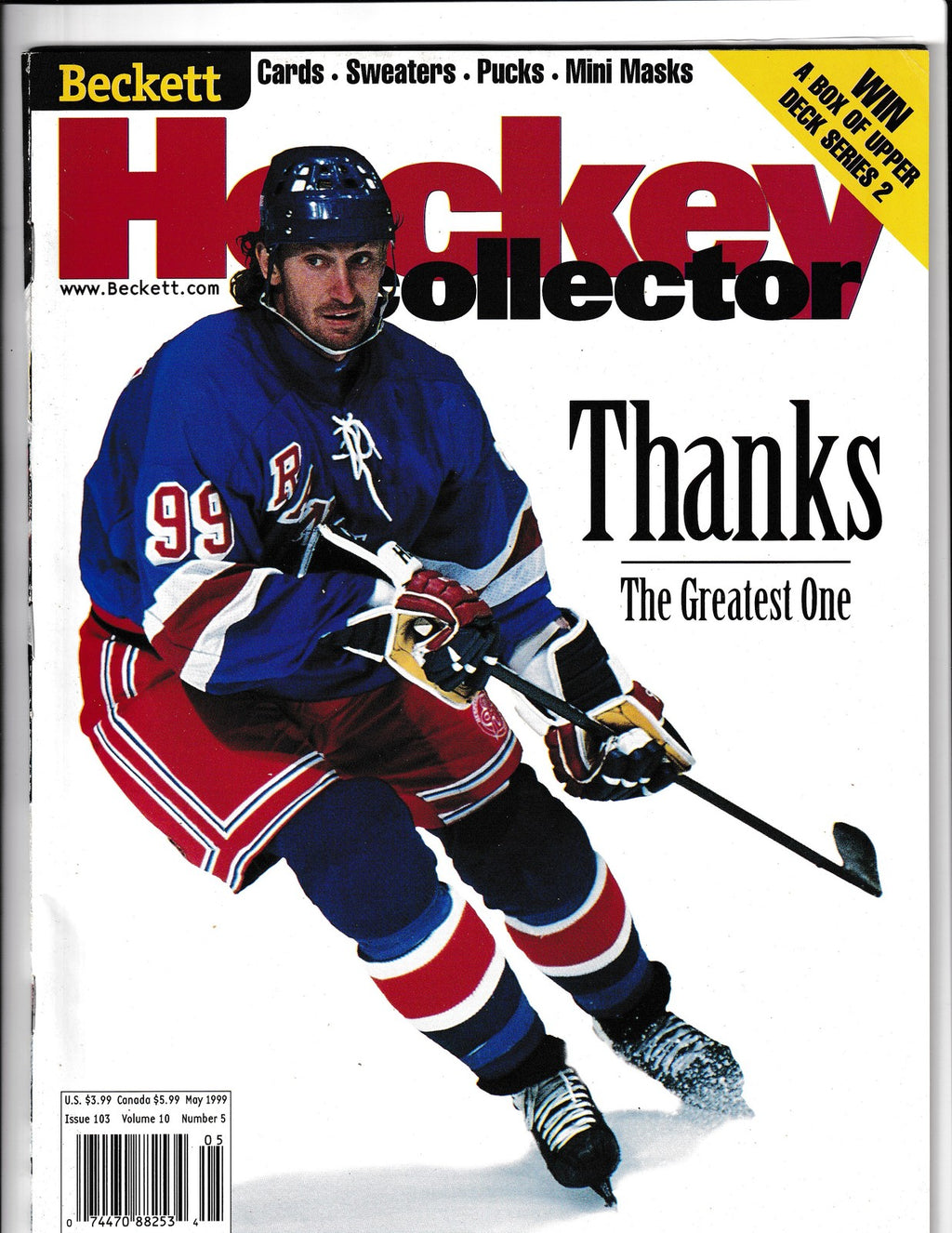 Beckett Hockey Collector #103 (1999) Wayne Gretzky May 1999 Beckett Comics