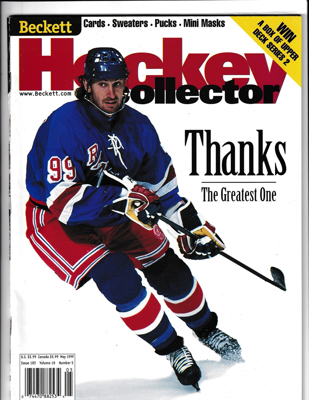 Beckett Hockey Collector #103 (1999) Wayne Gretzky May 1999 Beckett Comics