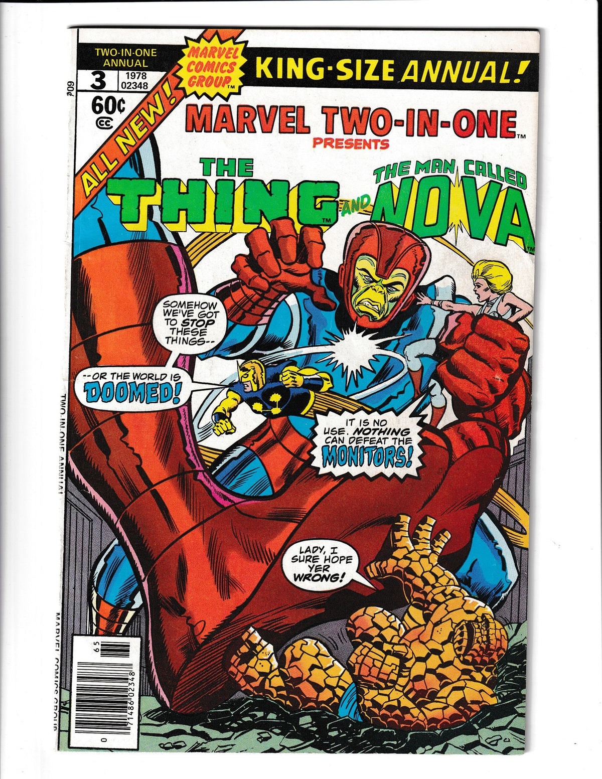 Marvel Two-In-One Annual #3 (1978) Thing & Nova Marvel Comics