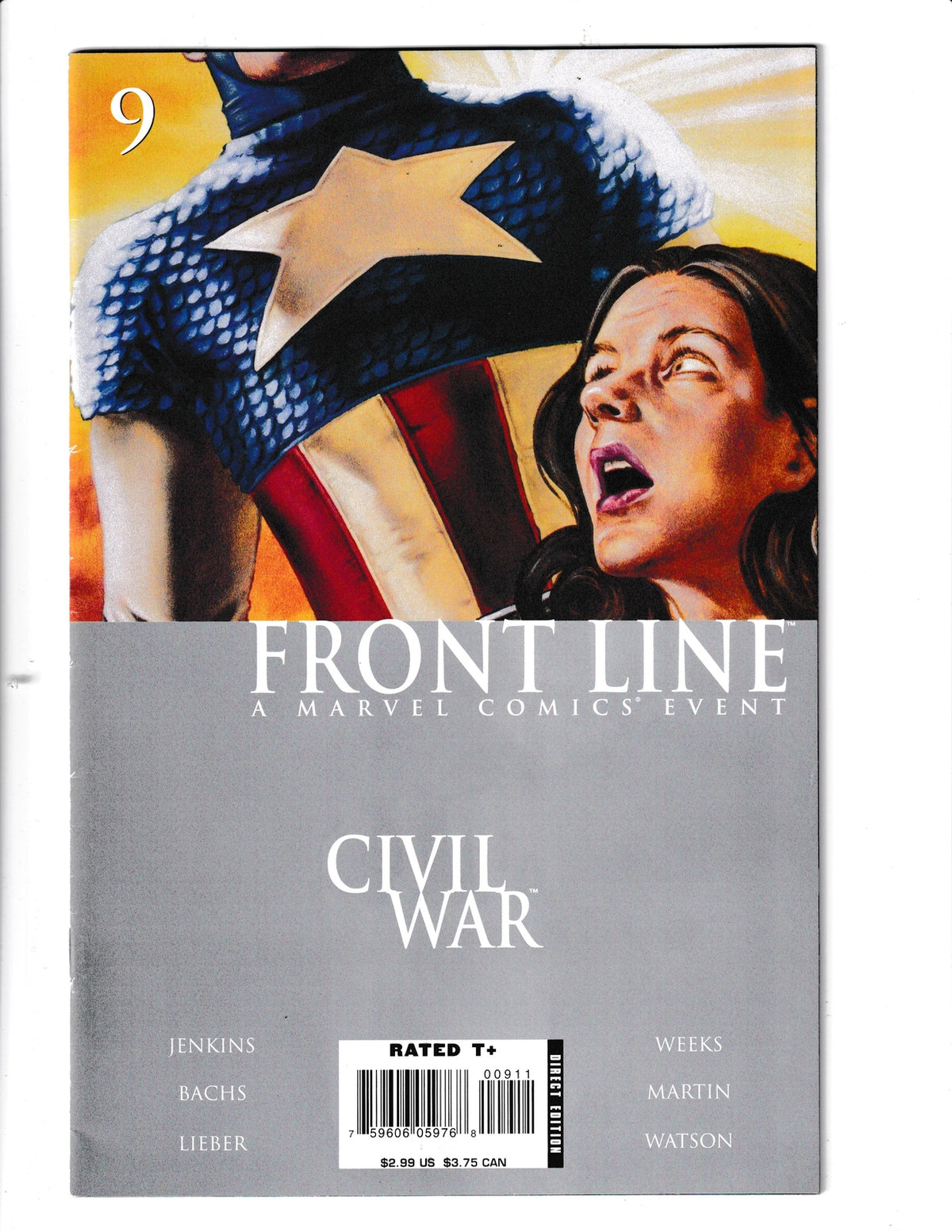 Civil War: Front Line #9 (2006) Captain America Cover Marvel Comics