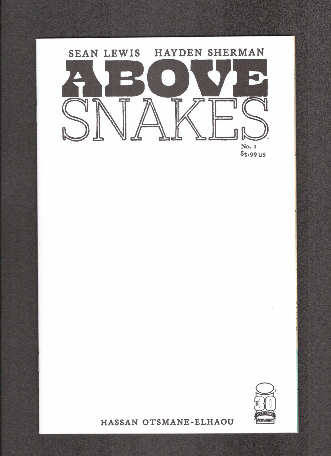 Above Snakes #1B (2022) Blank Cover Variant Image Comics