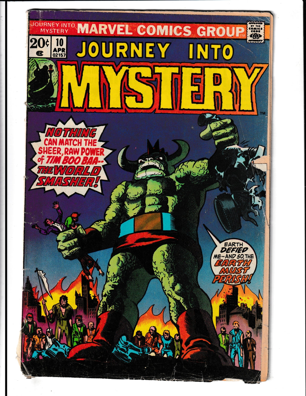 Journey Into Mystery #10 (1974) Terror of Tim Boo Baa Marvel Comics