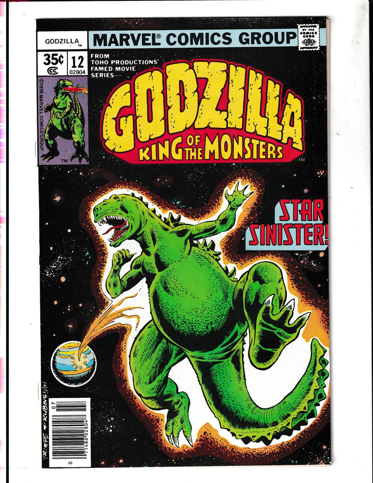 Godzilla #12 (1978) Herb Trimpe, Doug Moench Marvel Comics