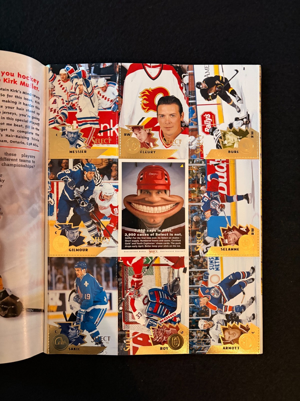 Be a Player  - Lindros - Vol 1 Issue 2 - Cards attached Bure and Selanne - 1995