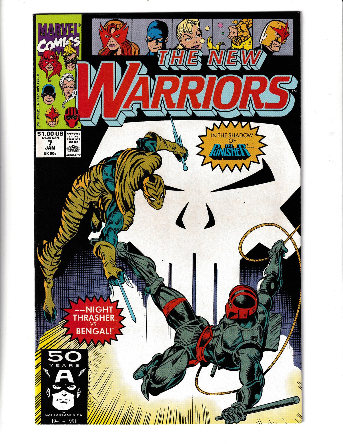 New Warriors  #7 (1991) Punisher Marvel Comics