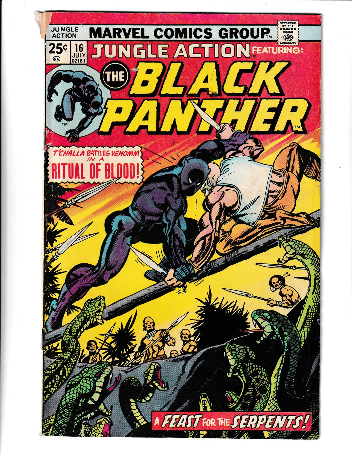 Jungle Action #16 (1975) Feat. Black Panther Marvel Comics